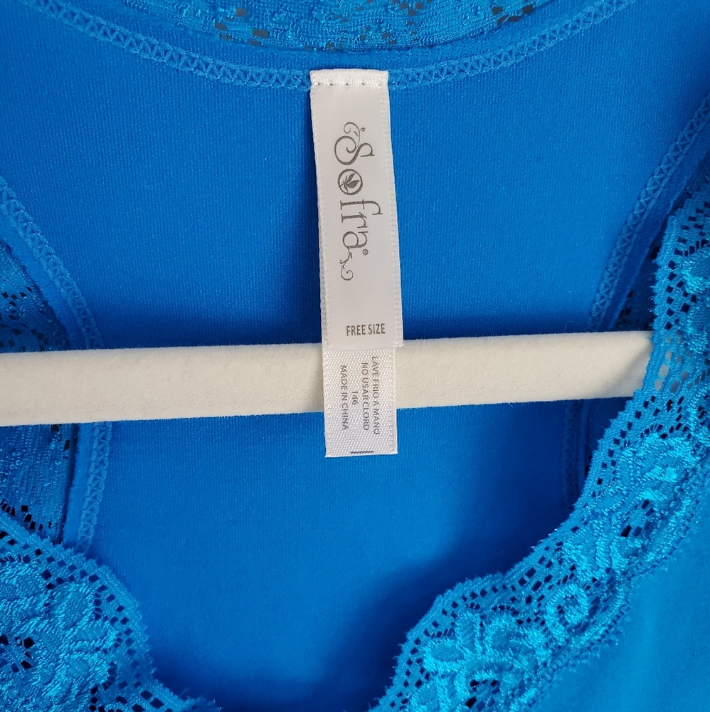 Lace Trim Racerback Tank Top - Picture 10 of 15